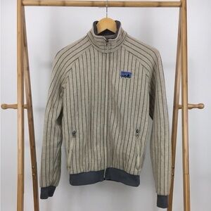 Patagonia Women’s Pinstripe Anniversary Wool Zip Sweater